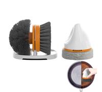 Handheld Dish Scrubber, Kitchen Cleaning System Set, Replaceable Head Multi Purpose Scrub Brush Kit, Minimal Cleaning Design Tool, Sturdy Wash Style Cleaner, Scrubber for Camping Use