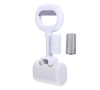 Handheld Dog Poop Scooper with Comfortable Grip Portable Plastic | Outdoor Use for Pets, Includes Poop Bags, White Finish, Practical Picker for Easy Carrying