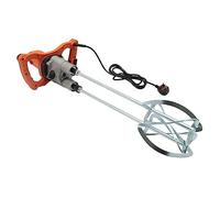 Handheld Double Rod Electric Cement Mixer for Mortar Concrete Adjustable Speed Joints Hand Held Plaster Paddle Drill Paint Stirrer Whisk Pole Portable Mixing Tools Construction Equipment 1800W