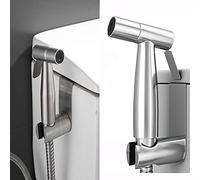 Handheld Douche Bidet Toilet Jet Spray, Stainless Steel Brushed Sprayer Bathroom Cloth Diaper Washer, Portable Small Water Bidet Spray for Personal Hygiene, Baby Cloth Diaper, Pet Bath Reliable