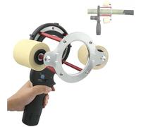 Handheld Electric Cable Wrapping Machine, 27W Portable Air Conditioner Tape Wrapping Machine, 70-380 RPM Adjustable Speed, 1.5Ah Battery, for Wire Harness & Hose Protection