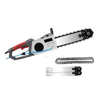 Handheld Electric Chainsaw Wall Cutter, Diamond Chain Saw for Concrete Cutting, Includes 2 Chains and 2 Guide Bars for Slotting Brick and Concrete Grooves