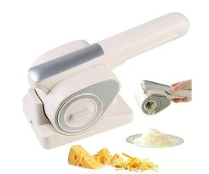 Handheld Electric Cheese Grater, Electric Cheese Shredder, One-Touch Control, Automatic Rechargeable Rotary Slicer, Easy to Clean, for Cheese, Nuts, Chocolate & Vegetables