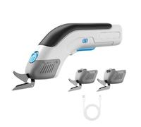 Handheld Electric Cloth Cutter High Speed Motor Portable Cutting Machine with Sharp Wear- Tungsten Steel Rechargeable Multi-Functional Trimmer for Fabric Leather Carpet Paperboard DIY Commercial Use