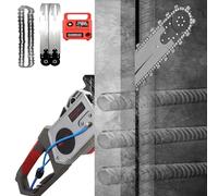 Handheld Electric Concrete Chain Saw 5800W/6500W | 13/18" Wall Saw with 2 Diamond Chains & Guide Plates for Cutting Brick, Stone & Concrete