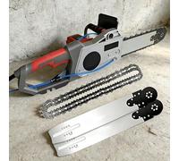 Handheld Electric Diamond Concrete Chain Saw, 13.8/18.9 Inch Cutting Depth, 3000rpm, with Water Fed Dust Suppression, for Slotting Brick and Granite