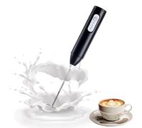Handheld Electric Milk Frother, 2025 New Milk Frother Electric, Coffee Whisk Foam Mixer, Mini Whisk with 3 Speeds Adjustable for Latte, Cappuccino, Hot Chocolate, Egg (Black)