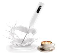 Handheld Electric Milk Frother, 2025 New Milk Frother Electric, Coffee Whisk Foam Mixer, Mini Whisk with 3 Speeds Adjustable for Latte, Cappuccino, Hot Chocolate, Egg (White)