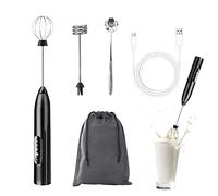 Handheld Electric Milk Frother, USB Rechargeable, Mini Portable Beverage Blender, 3 Adjustable Levels for Cappuccino, Latte, Milk Coffee, Milk Hot Chocolate