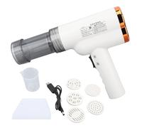 Handheld Electric Pasta Maker, Automatic Pasta Noodle Making Machine, Multifunction 304 Stainless Steel Noodle Press with 8 Accessories, Fast and Easy Operation for Home Kitchen Us (White)