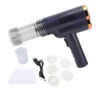 Handheld Electric Pasta Maker, Automatic Pasta Noodle Making Machine, Multifunction Stainless Steel Pasta Press with 8 Accessories, Portable Noodle Maker for Home Kitchen Use (Blue)