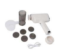 Handheld Electric Pasta Maker, USB Rechargeable Automatic Noodle Making Machine, Compact Portable Spaghetti Ramen Extruder with 8 Attachments for Home Kitchen Use (White)