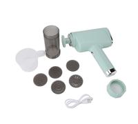 Handheld Electric Pasta Maker, USB Rechargeable Automatic Noodle Making Machine, Compact Portable Spaghetti Ramen Extruder with 8 Attachments for Home Kitchen Use (Green)