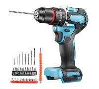 Handheld Electric Screwdriver Set,Battery Power Cordless Drill Drivers with 20+3 Torque, 3/8" Chuck, Brushless Motor, 2-Speed 27 PCS Drill Bits Kit for Home DIY