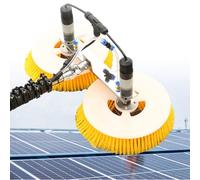 Handheld Electric Solar Panel Cleaner with Telescopic Handle & Rotating Nylon Bristles - Efficient Water Spray Brush for PV Module Maintenance & Cleaning Solutions