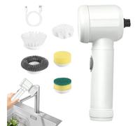 Handheld Electric Spin Scrubber | Cordless Electric Cleaning Brush | Multifunction Powers Scrubber with 5 Brush Heads | Electric Scrubbing Brush Cleaning Accessories for Kitchen, Bathroom