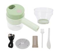 Handheld Electric Vegetable Cutter Set - Wireless Food Processor, Chopper Vegetable Cutter for Garlic Pepper Chili Onion Celery Ginger Meat with Brush