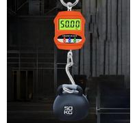 Handheld Electronic Crane Scale 300kg Capacity with Sturdy Hook and Clear LCD Display for Precise and Portable Industrial Weighing (Orange)