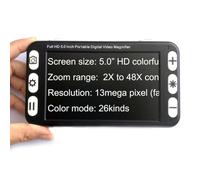 Handheld Electronic Magnifier 5 Inch Portable Digital Video Reading Aid with IPS Screen,Autofocus, Image Freeze, Storage and HDMI Output,Black-5 Inch