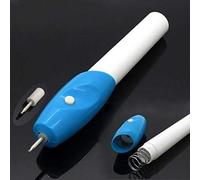 Handheld Engraving Etching Carving Pen Engraver Tool - Etching Hobby Craft Pen - Multi-Surface Cordless Rotary Tool for Glass Metal Wood (Blue)