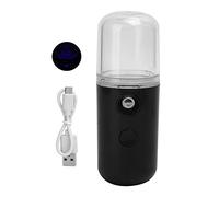 Handheld Face Mist Sprayer Rechargeable Moisturizing Hydrating Humidifier for Traveling Skin Care Nano Facial Steamer, Handy Mini Mister, Sprayer (Black)