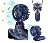 Handheld Fan, 5 Speeds Portable Hand Held fans folding, USB Rechargeable Electric Mini Fan, silent deck fan, Small Pocket Fan for Home School Office Outdoor Sport Travel
