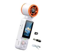 Handheld Fan Camera with 180 Degree Rotating Lens, Front Display Screen and 1080P Video for Travel Vlog Use Daily Portable Vlog Device Selfie Video Travel Clip Camera Rotating