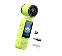 Handheld Fan Camera with 180 Degree Rotating Lens, Front Display Screen and 1080P Video for Travel Vlog Use Daily Portable Vlog Device Selfie Video Travel Clip Camera Rotating
