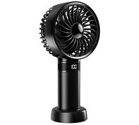 Handheld Fan，Discover cooling freedom with our Portable Fan! With a 4000mAh battery, 5 speeds, and LED display, this Mini Fan is ideal for office, home, or travel.（Black）