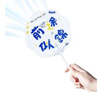 Handheld Fan,Manual Cooling Cartoon Lightweight,Encouraging Message Hand Held Fan - for Home School Classroom Commute Sports Outdoor Travel Camping