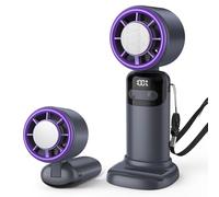 Handheld Fan Portable, 3000mAh Lasting Battery, USB Rechargeable Foldable Mini Fan with Cooling Plate & Digital Display for Travel, Bedroom, Outdoor, Camping Essentials, Women/Men Summer Cooling Fan