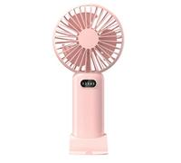 Handheld Fan Rechargeable 1500mAh Large Battery 5 Gear High Speed LED Indicator Phone Holder Stand Portable Small Personal Fan For Travel Commute Beach Summer Gifts For Women