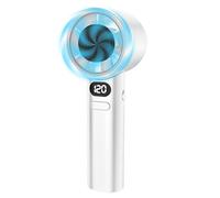 Handheld Fan - Rechargeable Portable Mini-Fan for Personal Cooling | 16cm USB Fan with Digital Display and 120 Adjustable Speeds, Quiet Strong Airflow Desk Fans for Office Home Travelr
