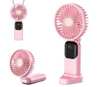 Handheld Fan Rechargeable, Portable Mini Fan Handheld with 5 Speeds 5000mah, Electric USB Small Hand Held Fans, Powerful Personal Fan Foldable Fans for Outdoor Office Travel Camping School Home