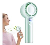 Handheld Fan Rechargeable - Small Hand Held Personal Fan | Battery Operated 5 Speeds Digital Display Cool Gadgets, Air Cooler for Travel Accessories Camping Hiking