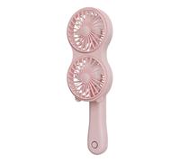 Handheld Fan - Small Personal Fans - Dual Head Air Circulator Device for Beach, Wedding, Gym and Makeup