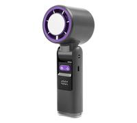 Handheld Fan with Ice Cooler, 3-in-1 Hand Neck & Desk Fan with LED Display & Lanyard, 4 Speed Portable Mini Hand Held Fans USB Rechargeable for Travel Camping Office Home (Refrigeration Black)