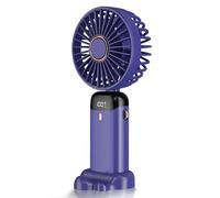 Handheld Fan with Water Mist - 4000mAh USB Rechargeable, 5V Portable Neck Fan, 3-Speed & 5 Wind Modes, Foldable, Ultra-Quiet 35dB, ABS+PP Safe Material - For Car, Office, Travel, Outdoor (Blue)