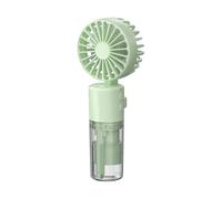 Handheld Fan With Water Mist Spray, 2025 Upgraded Portable Misting Fan, Portable Water Spray Fan With 4 Speeds, Mini Electric Cooling Fans for Travel, Camping, Office & Outdoor (Green)