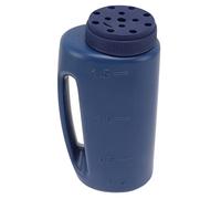 Handheld Fertilizer Spreader, Crop Spreading Salt Sowing Pot Hand Held Grass Seed Spreader Weed and Feed Spreader for Seeds, Fertilizer, Salt, Adjustable Hole Size (Blue)
