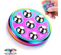 Handheld Fidget Toys for Adults, Metal Ball Push-Pop Scroll and Spin Fidget Toy, Endless Fun to Play with, Relieve Stress Anxiety, Improve Focus, EDC Fidgets for Office Home Gifts