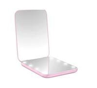 Handheld Folding LED Lighted Mirroring Featuring 2x Magnification for Detailed Makeup Folding Makeup Mirroring
