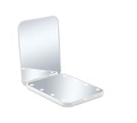 Handheld Folding LED Lighted Mirroring Featuring 2x Magnification for Detailed Makeup Folding Makeup Mirroring