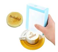 Handheld Food Printer, Mini Protable Handheld Inkjet Printer, Cake Printer, Food Printer Coffee Printer Latte Art Printer, Cake Bread Beer Desserts DIY,Brown