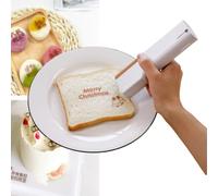 Handheld Food Printer Pen - Edible Inkjet Decorator with Memory Function, Type-C & Bluetooth Connectivity, Includes Brown & Black Ink Cartridges + Ruler for Precision Printing