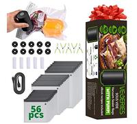 Handheld Food Vacuum Sealer Machine with Reusable Vacuum Food Bags - Sous Vide Bags - Save Sealer 56 Items for Slow Cooker Liner