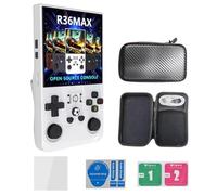 Handheld Game Console, R36MAX Retro Games Consoles, Portable Video Gaming Console with 4Inch IPS HD Screen, Linux System, Massive 4000mAh Battery, Gift for Teens Adults (128G/White)