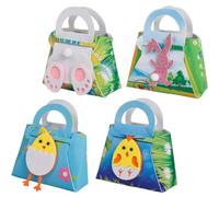 Handheld Gift Bags 4pcs with Bunny and Chick Patterns Easter Felt