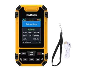 Handheld GPS Survey Equipment, 2.4in Color Display Land Area Meter Data Output Voice Prompts Handheld GPS Land Measuring Instrument, Supports 4 Measurement Modes