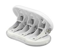 Handheld Hole Puncher, Compact Three Hole Design (White)